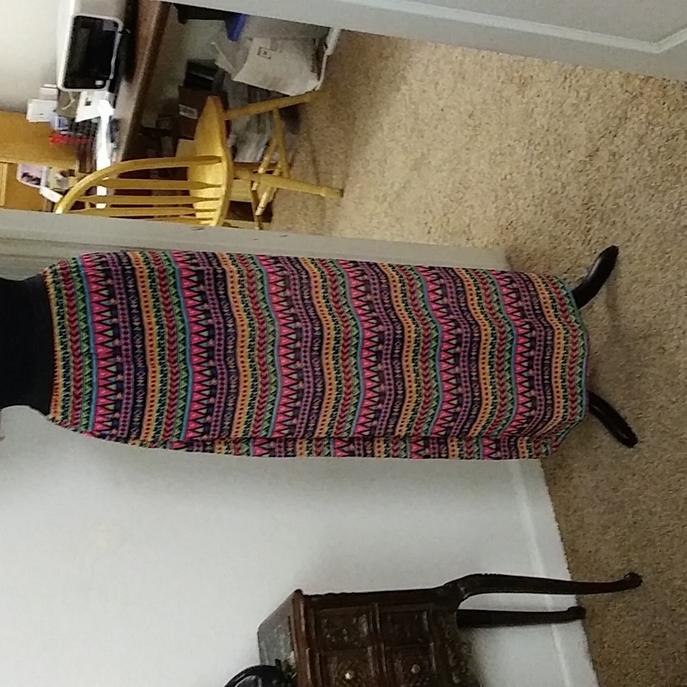 Divided H&M colorful maxi abstract boho skirt